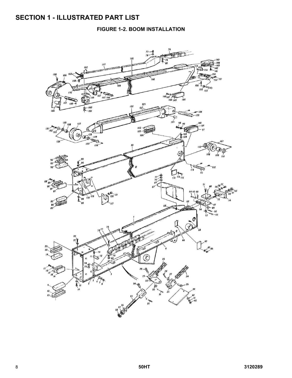 JLG 50HT Boom Lift Parts Catalog Manual