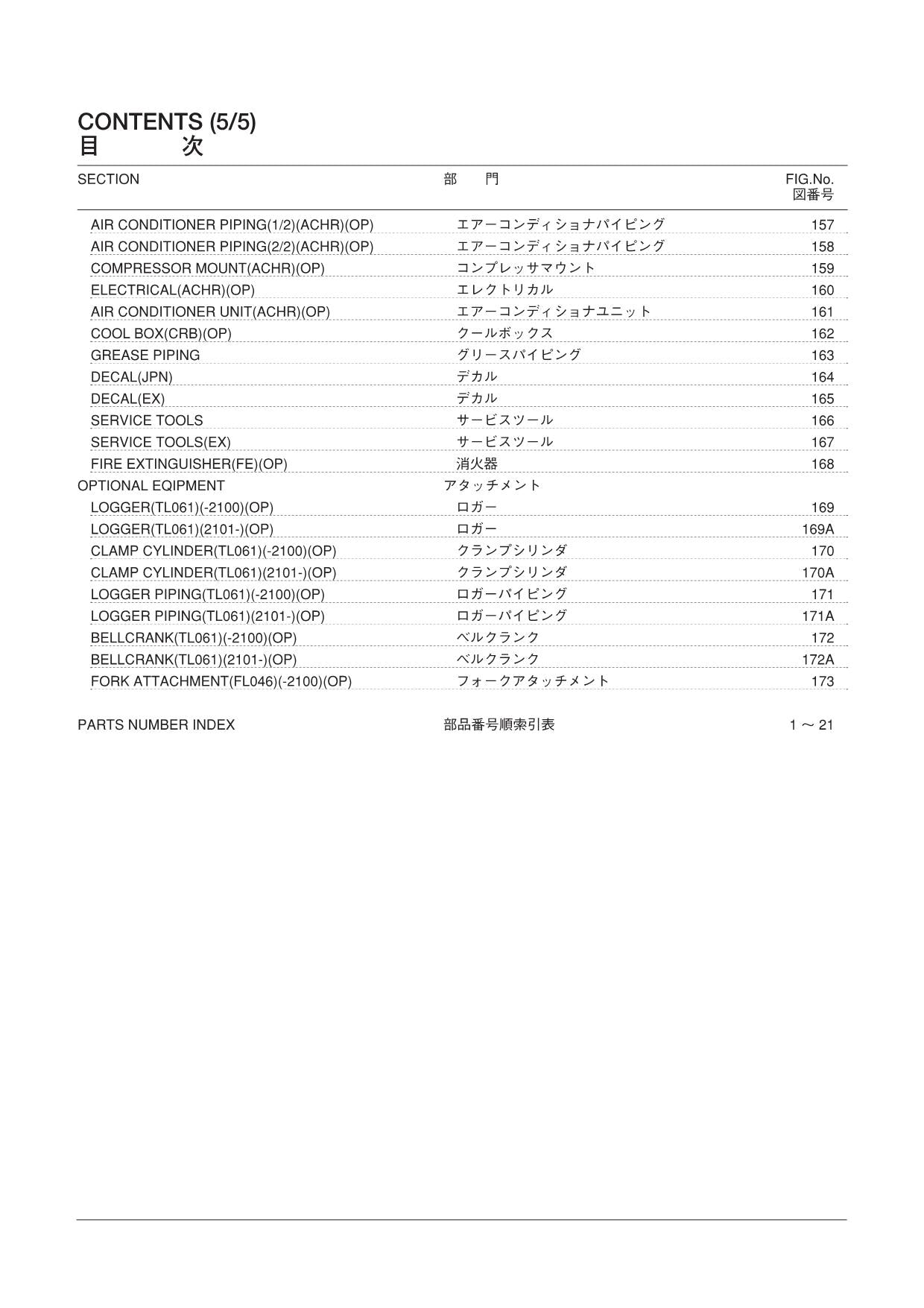 Hitachi LX130-7 Wheel Loader Parts Catalog Manual SN 001101-up PW-655J-H