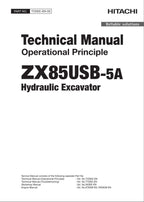 HITACHI ZAXIS ZX85USB-5A Excavator Operational Principle Technical Manual