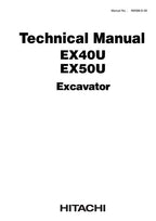 Hitachi EX40U EX50U Excavator Technical Workshop Service Manual + SCHEMATIC