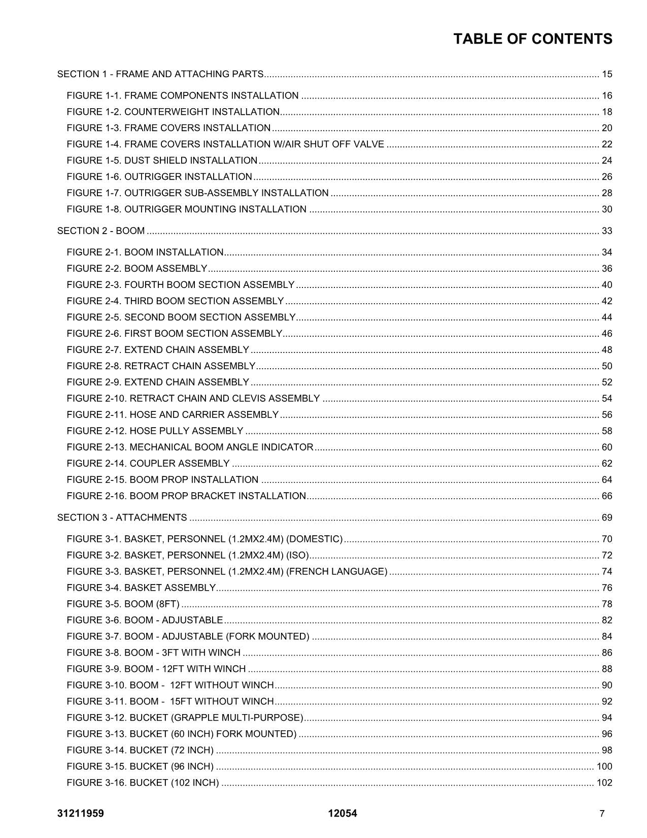 SKYTRAK 12054 Telehandler  Parts Catalog Manual