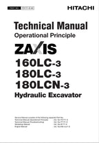 HITACHI ZX160LC-3 ZX180LC-3 Excavator Operational Principle Technical Manual