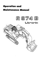 Liebherr R974 B Litronic Excavator Operators manual serial 408/1001
