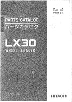 Hitachi LX30 Wheel Loader Parts Catalog Manual SN 1521-up