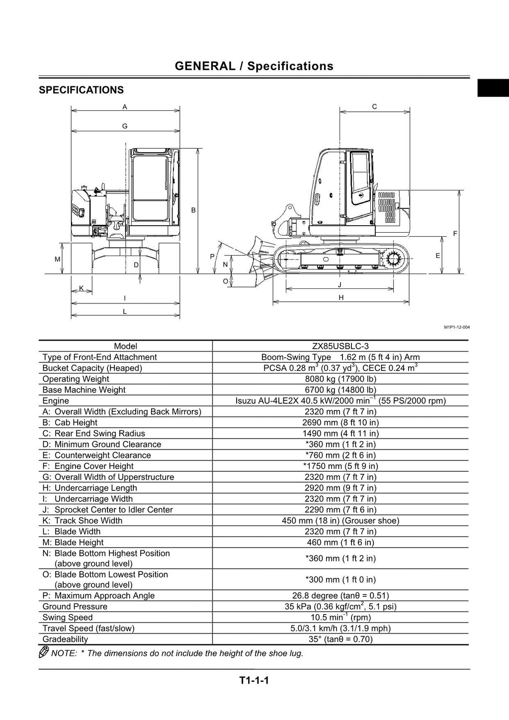 HITACHI ZAXIS ZX85USBLC-3 Excavator Operational Principle Technical Manual