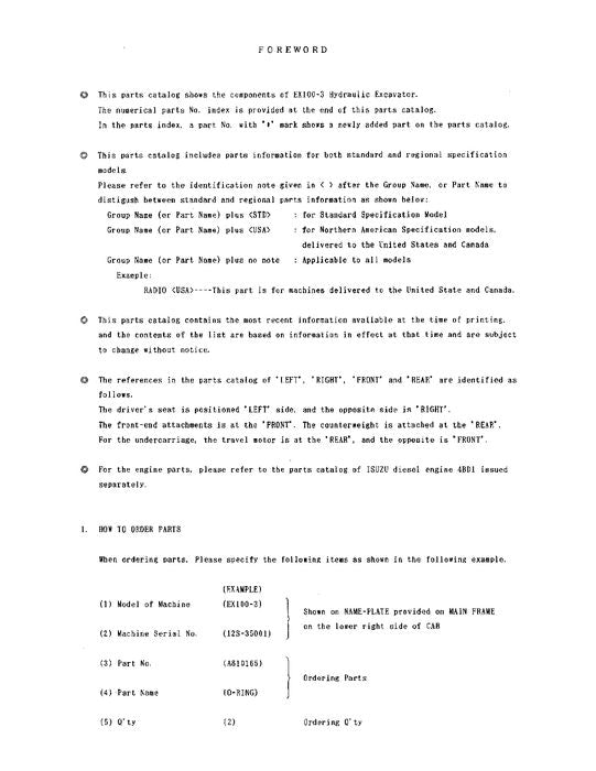 Manual del catálogo de piezas de la excavadora Hitachi EX120K-3