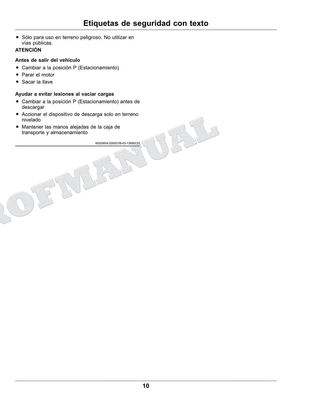 John Deere XUV 590M S4 XUV 590E S4 cocodrilo Manual del operador SN 050001-