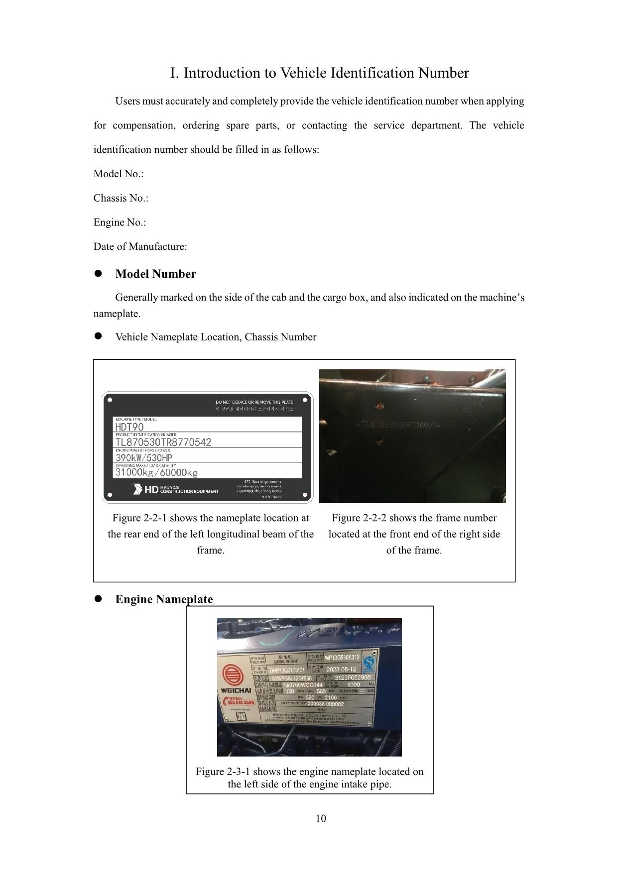 Hyundai HDT90 HDT105 DUMP TRUCKS Operators Maintenance Manual