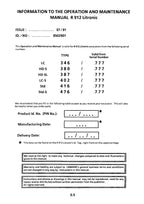 Liebherr R912 Litronic Excavator Operators manual serial 777