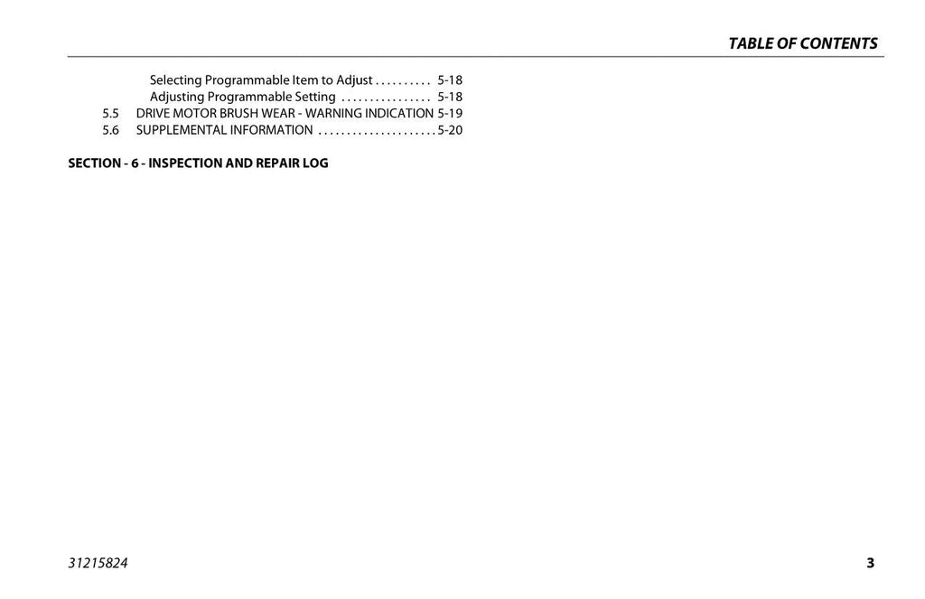 JLG 20MSP 20MVL Boom Lift Maintenance Operation Operators Manual