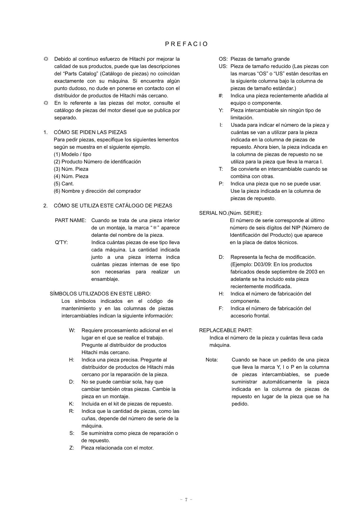 Hitachi ZW80-5B Wheel Loader Parts Catalog Manual SN 010001-up 005001-up