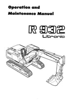 Liebherr R932 Litronic Excavator Operators manual serial .101