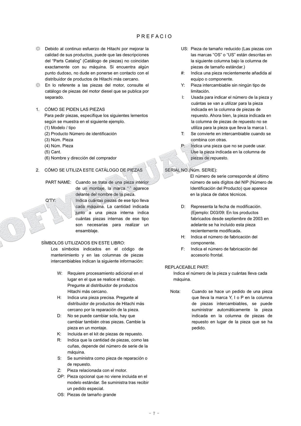 HITACHI ZAXIS ZX130MT Mighty Track Spec Excavator Parts Catalog Manual