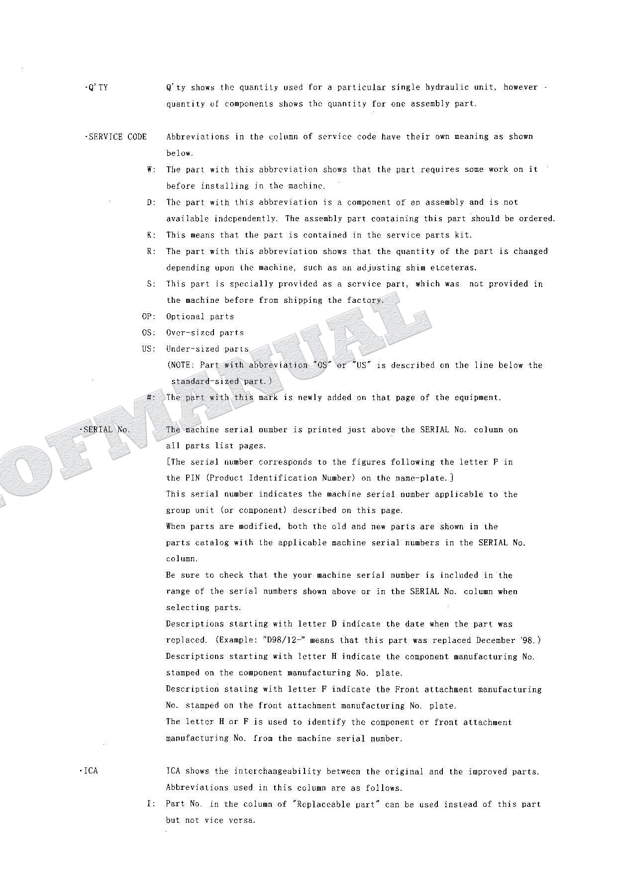 HITACHI EX75URLC-3 Equipment Component Excavator Parts Catalog Manual