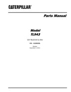 Caterpillar TL943 Telehandler Parts catalog Manual SN TBL and After