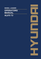 Manual de mantenimiento del operador de la cargadora de ruedas Hyundai HL975 T3