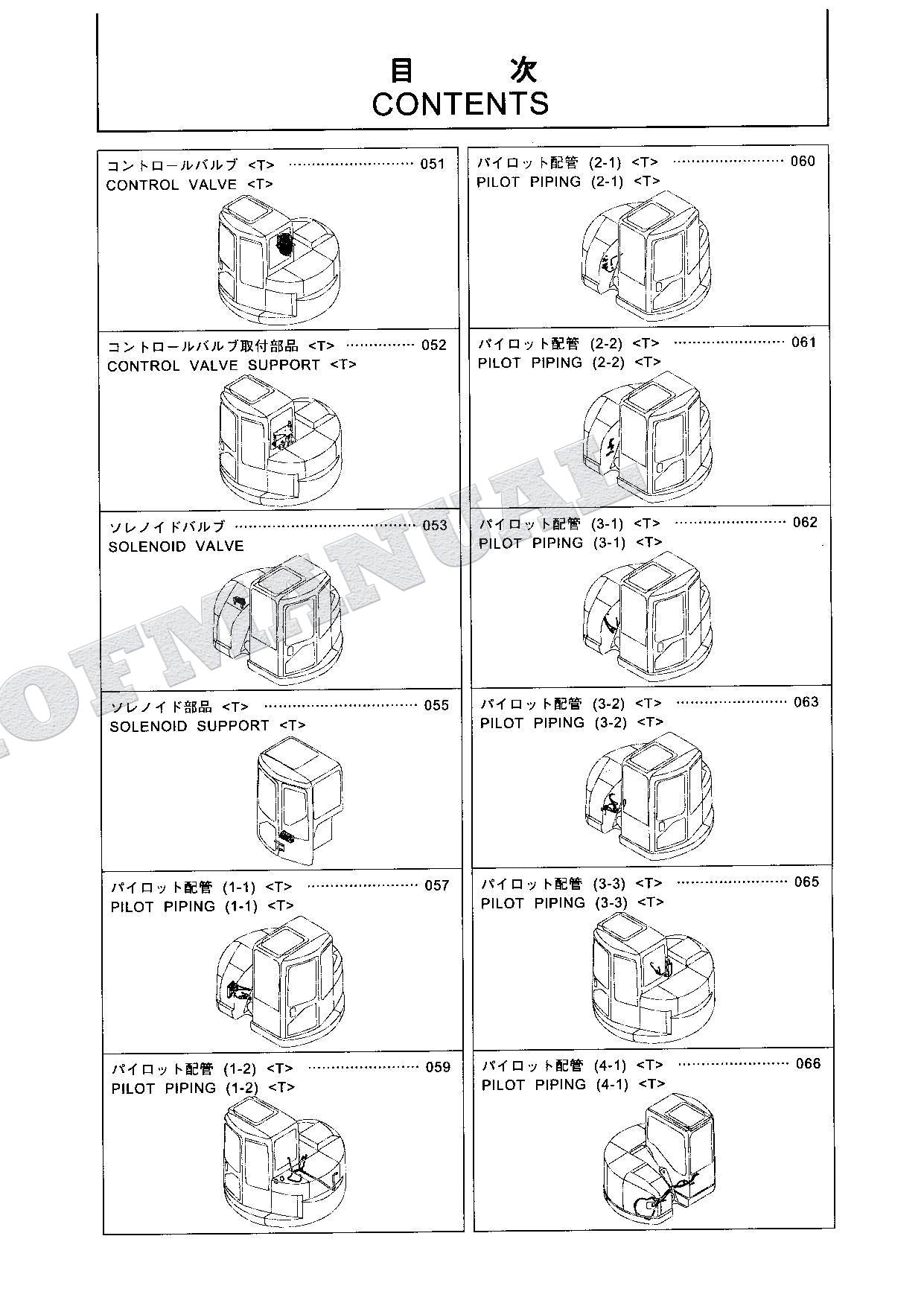 HITACHI ZAXIS ZX75URT Excavator Parts Catalog Manual SN 000201-