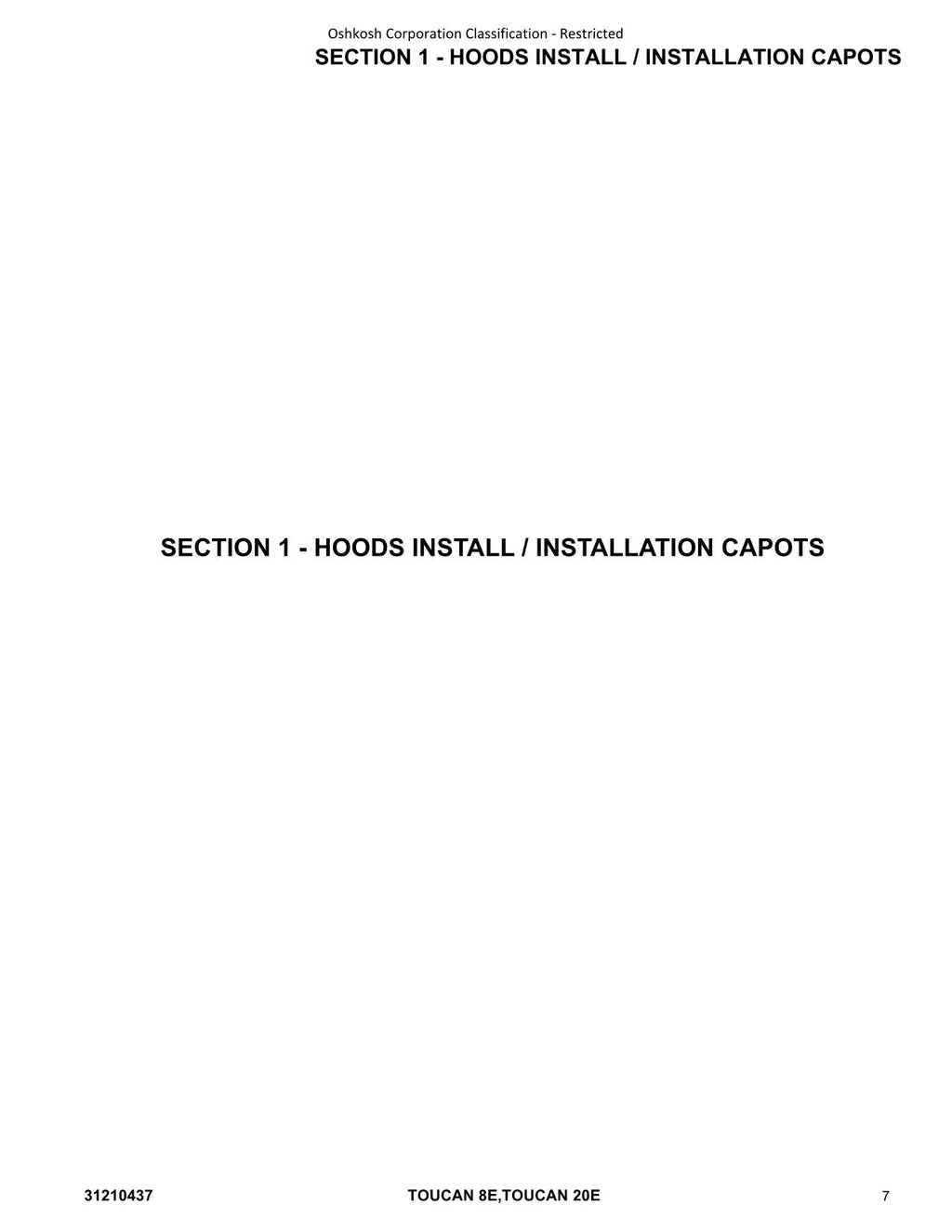 TOUCAN 20E 8E Vertical Lift Parts Catalog Manual