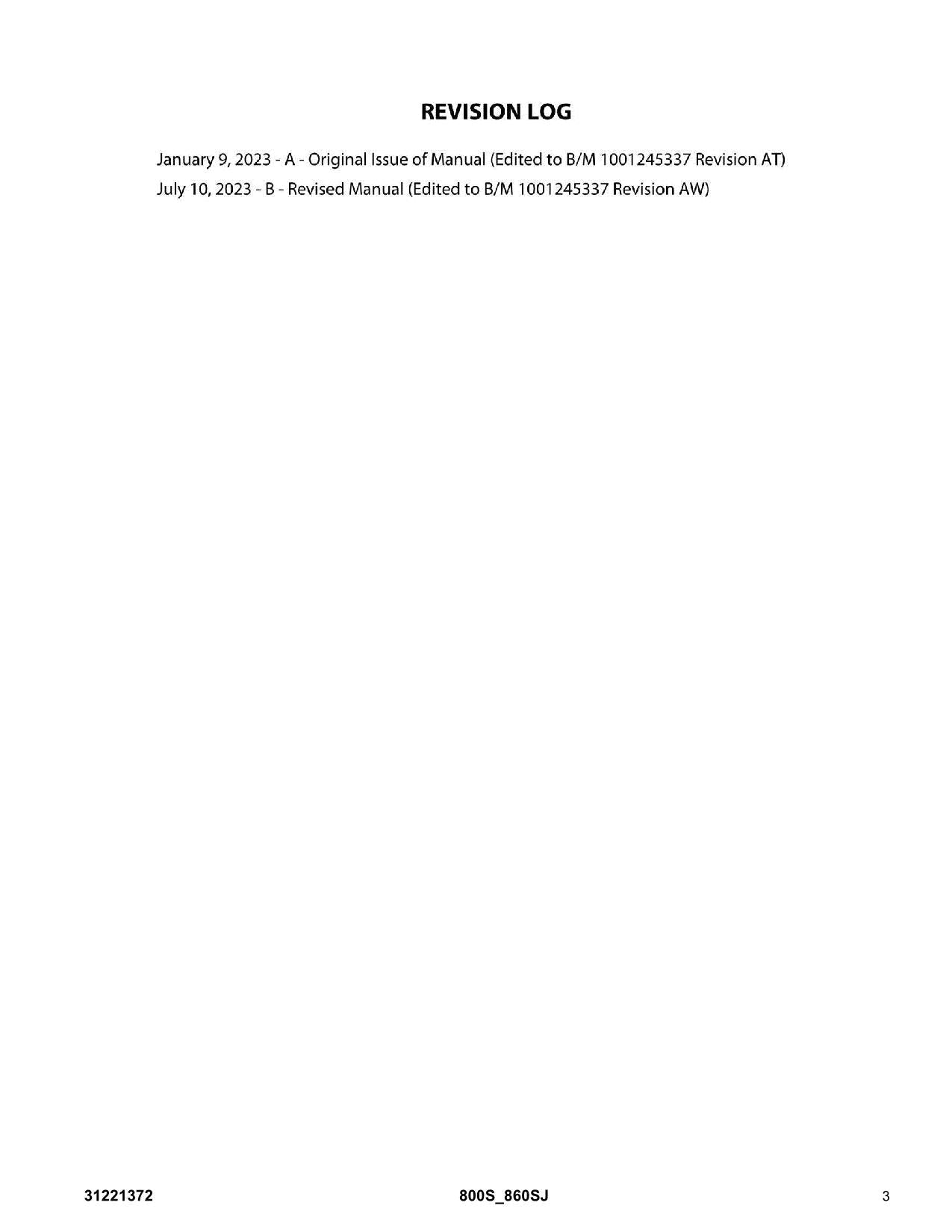 JLG 800S 860SJ Boom Lift Parts Catalog Manual 31221372