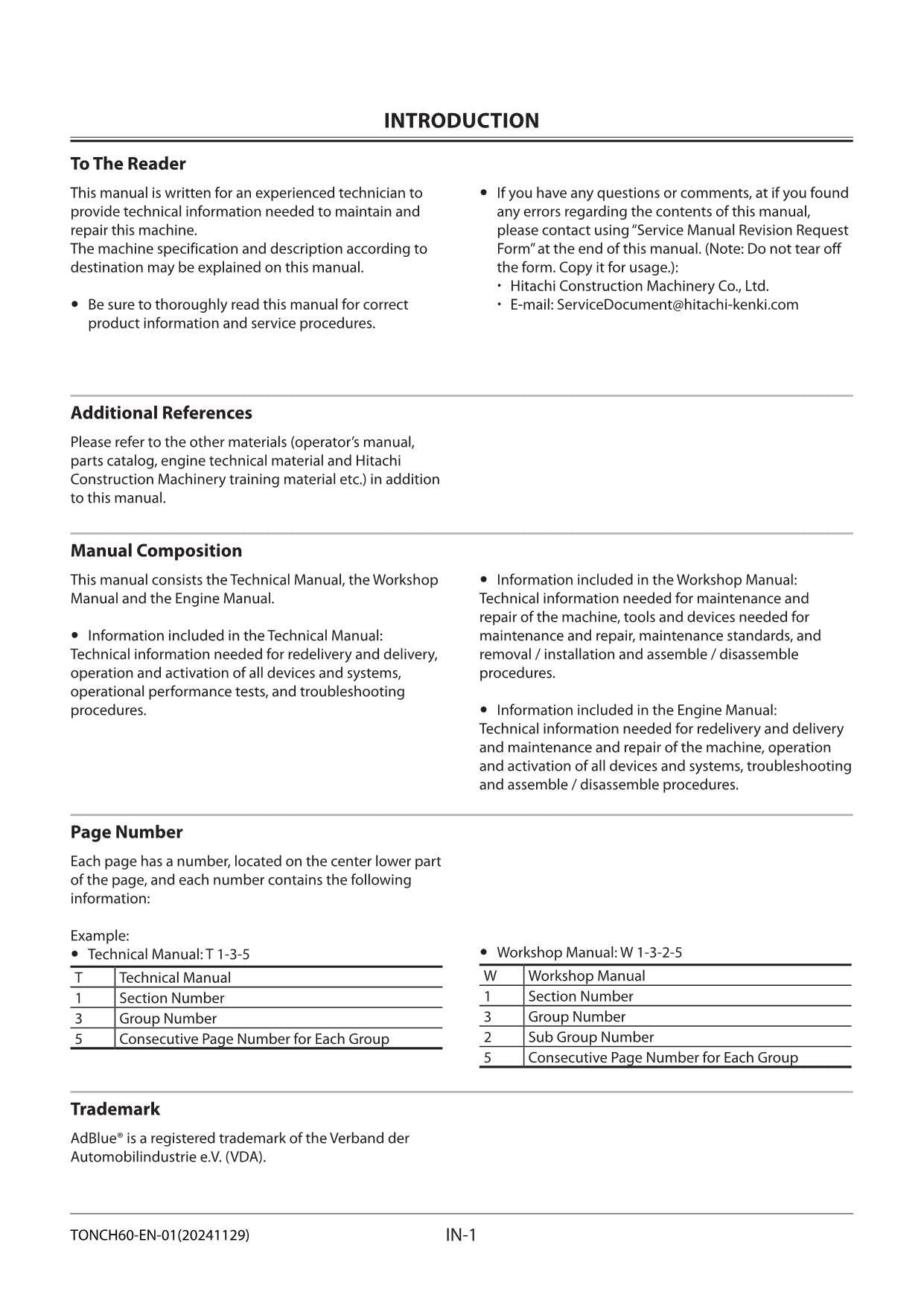 Hitachi ZW80-5B Wheel Loader Technical Manual Operational Principle