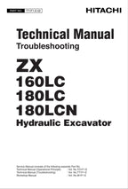 HITACHI ZX180LCN Excavator Troubleshooting +Schematic Technical Manual