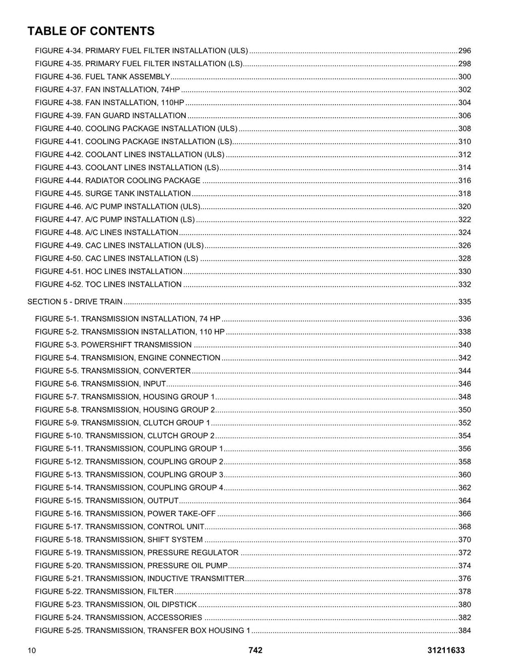 SKYTRAK 742 Telehandler Parts Catalog Manual