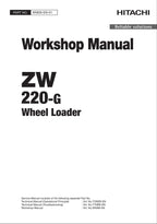 Hitachi ZW220-G Wheel Loader Workshop Manual