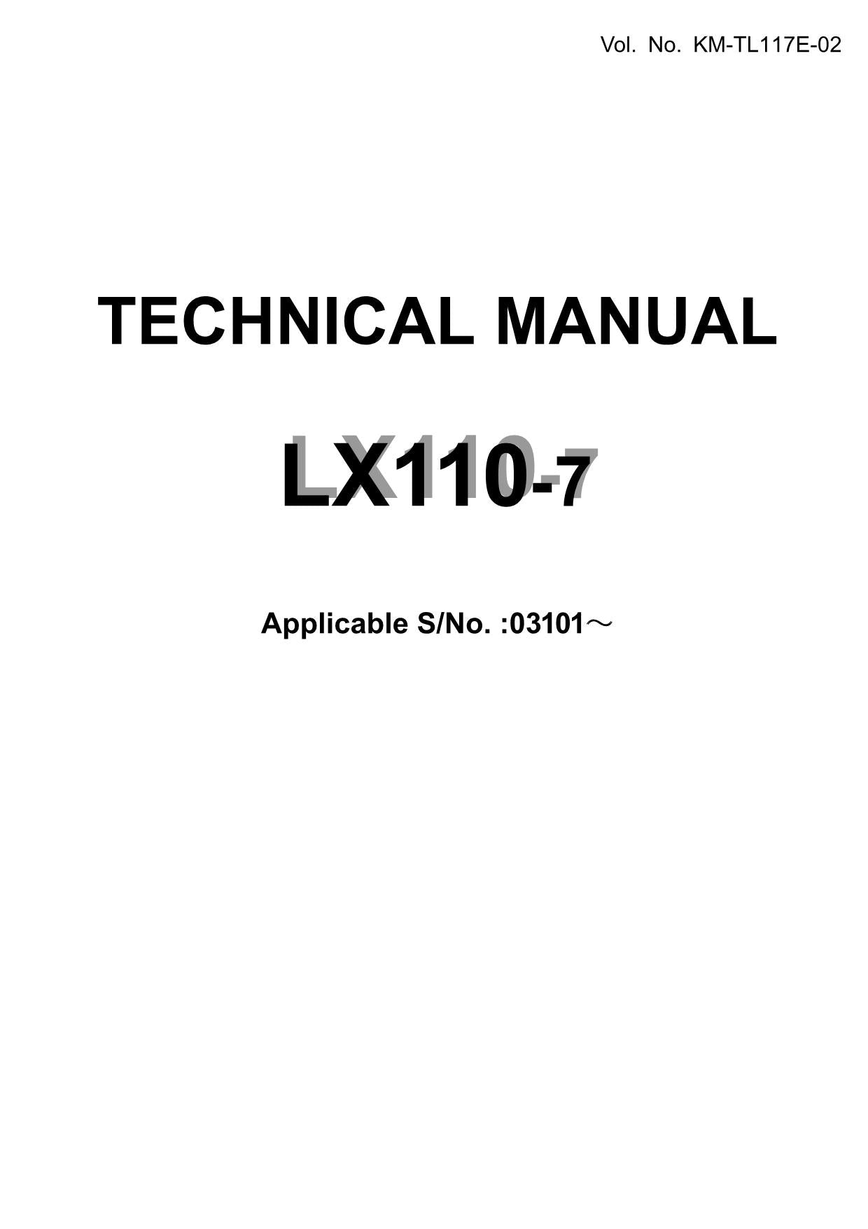 Hitachi LX110-7 Wheel Loader Technical Manual