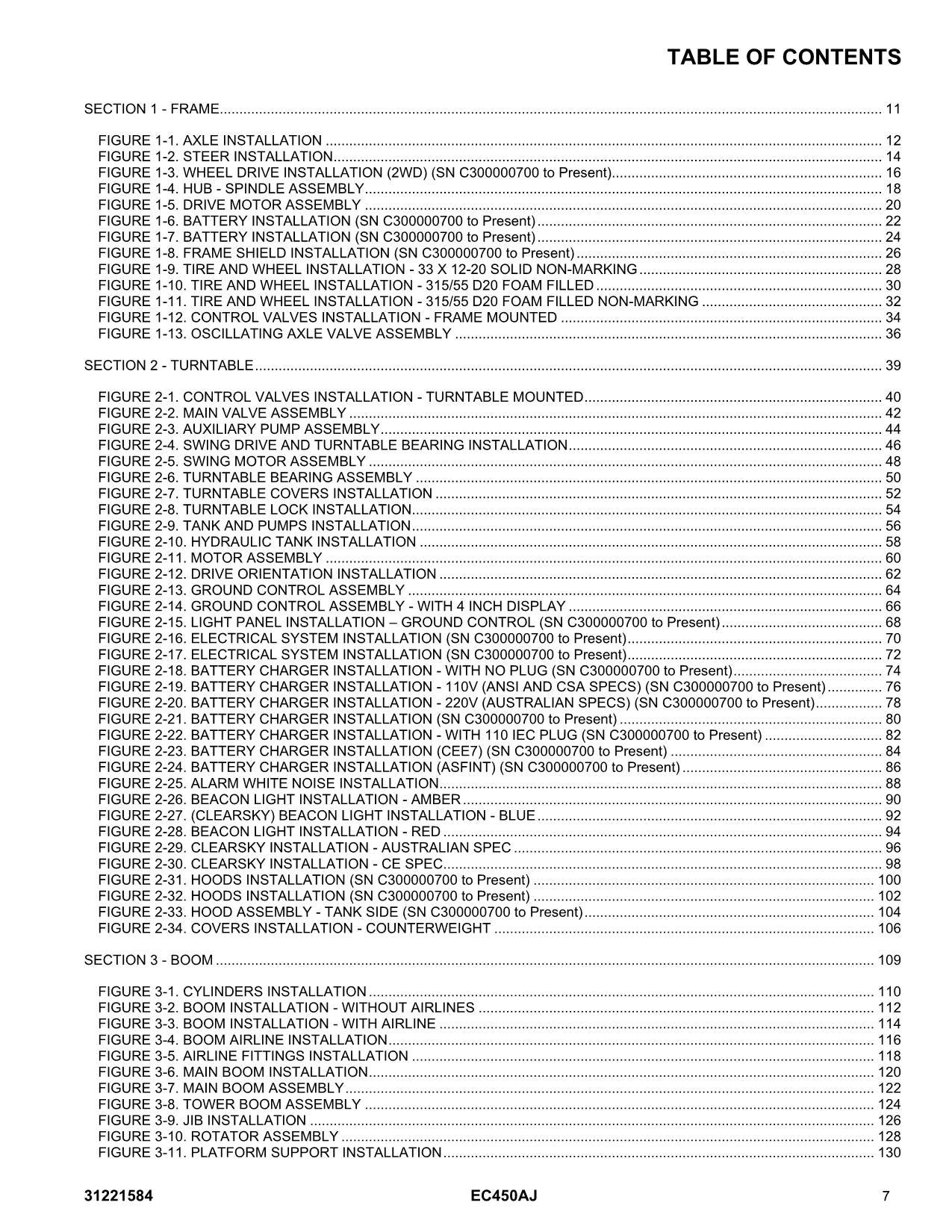 Catálogo de piezas del elevador de pluma JLG EC450AJ Manual en copia impresa