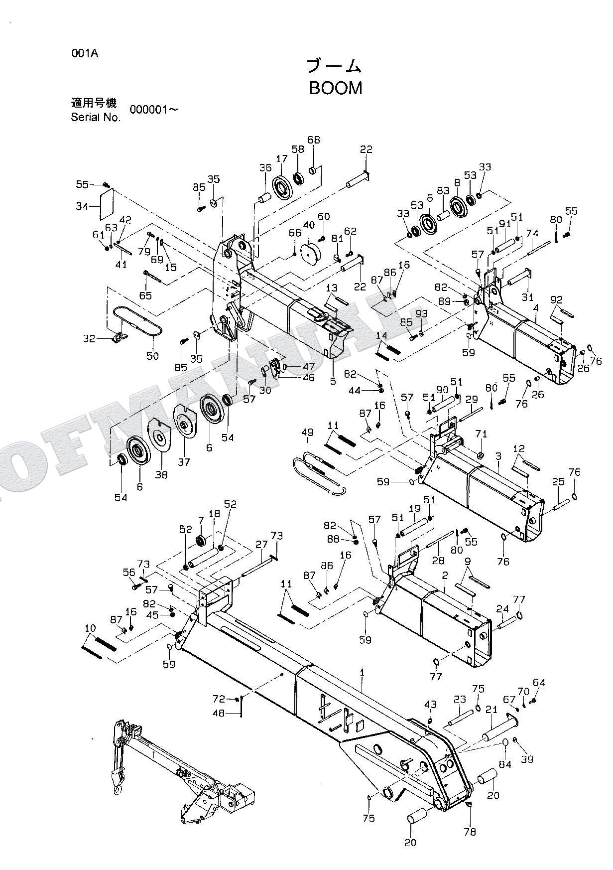 HITACHI EX75URT EX100T Excavator Parts Catalog Manual