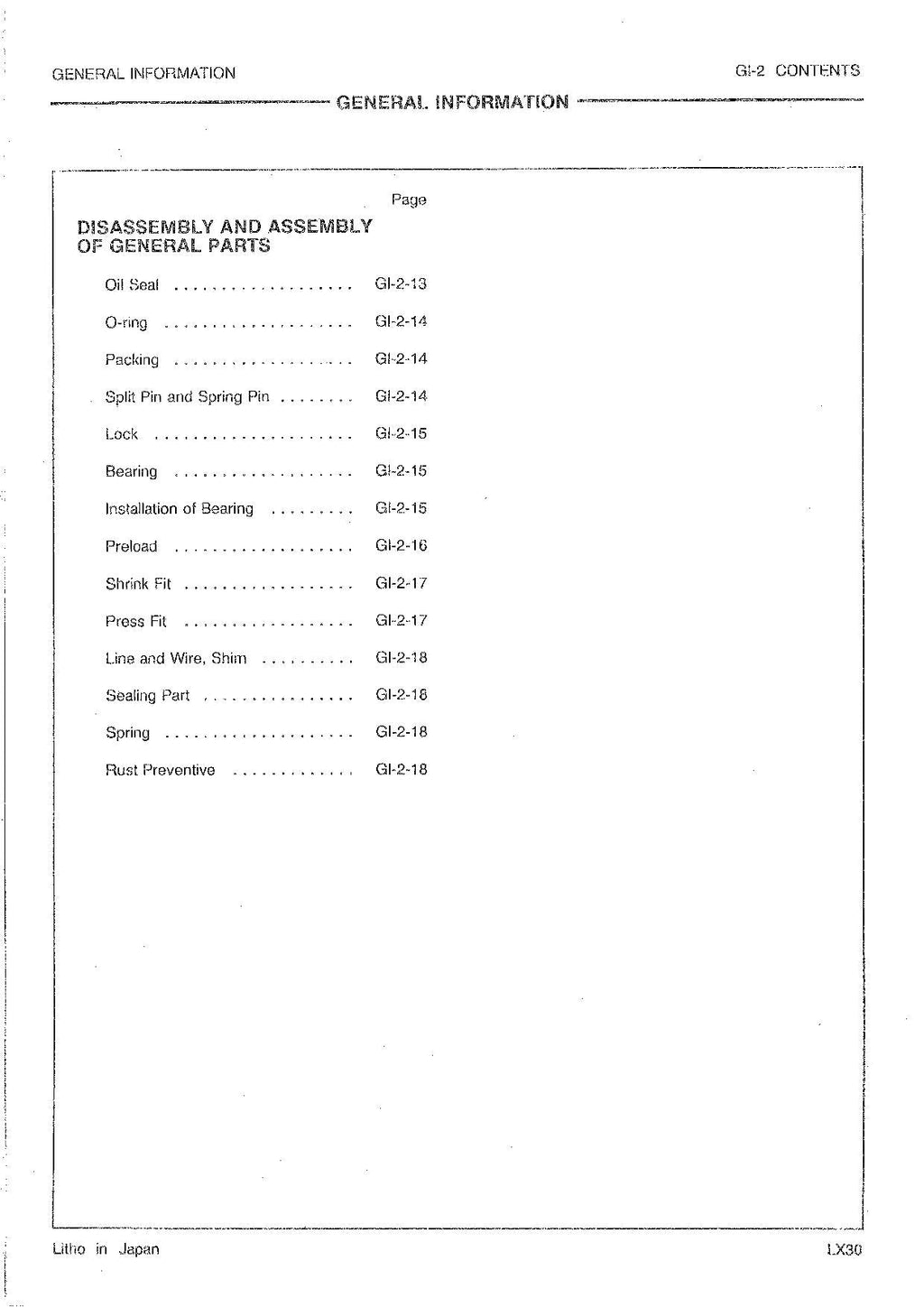 Hitachi LX30 Wheel Loader Workshop Manual