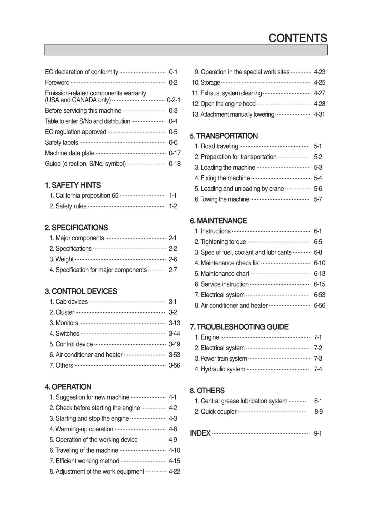 Manual de mantenimiento del operador de la cargadora de ruedas Hyundai HL970A