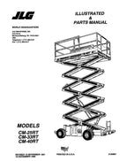 JLG CM25RT CM33RT CM40RT Boom Lift Parts Catalog Manual 3120661
