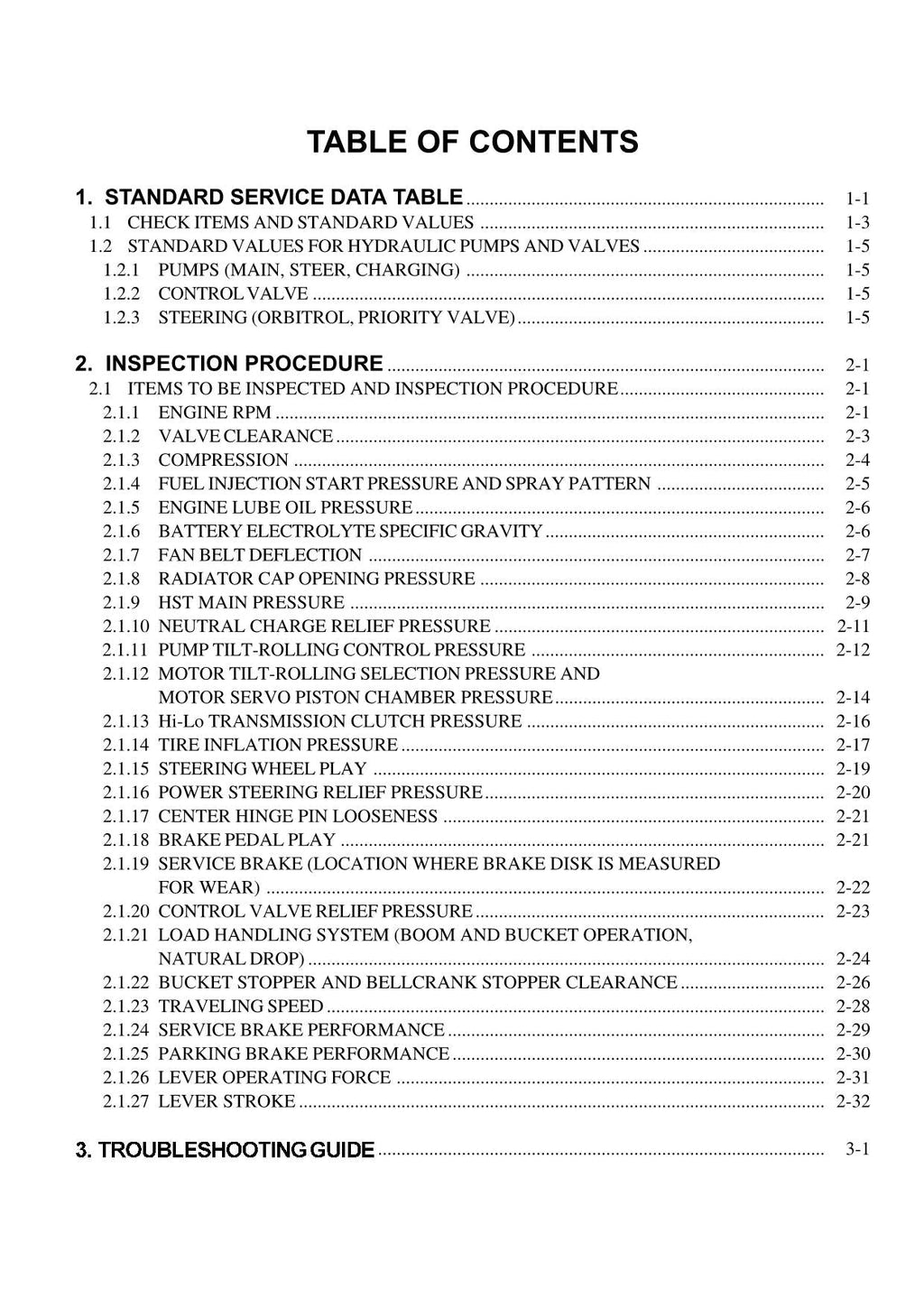 Hitachi LX70-7 LX80-7 Wheel Loader Inspection Manual
