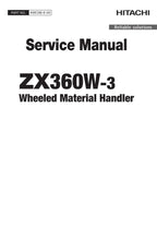Hitachi ZX360W-3 Material Handler Repair Service manual