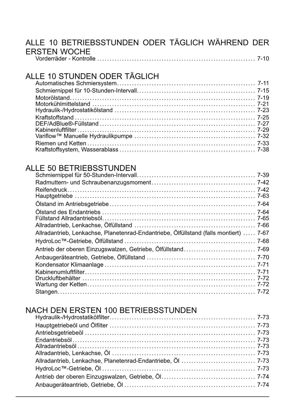 New Holland FR450 FR500 FR600 FR700 FR850 Forage Harvester Betriebsanleitung