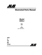 JLG 600AJ Boom Lift Parts Catalog Manual 31220385