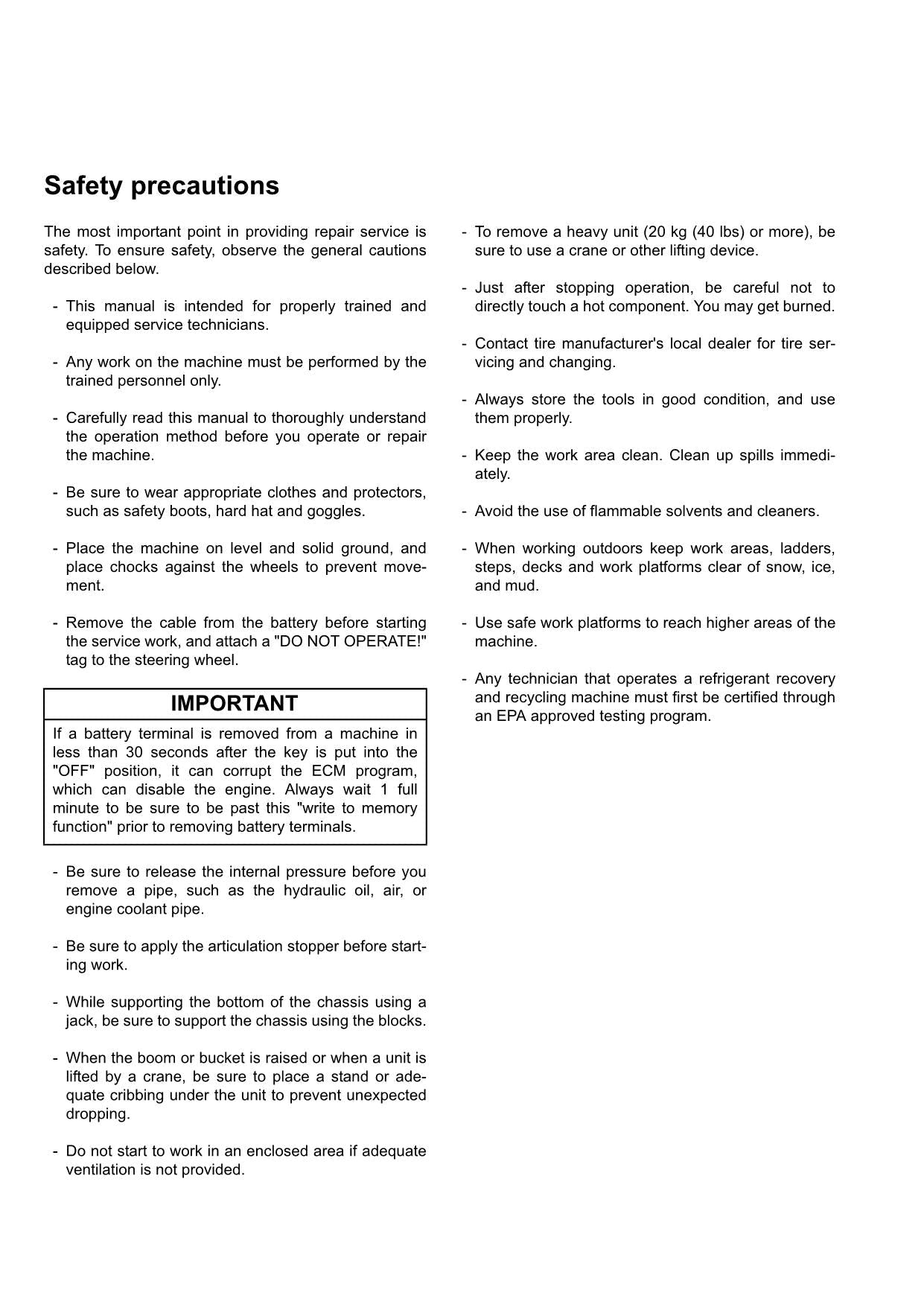 Hitachi ZW330 Wheel Loader Workshop Manual