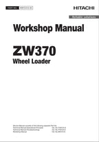 Hitachi ZW370 Wheel Loader Workshop Manual