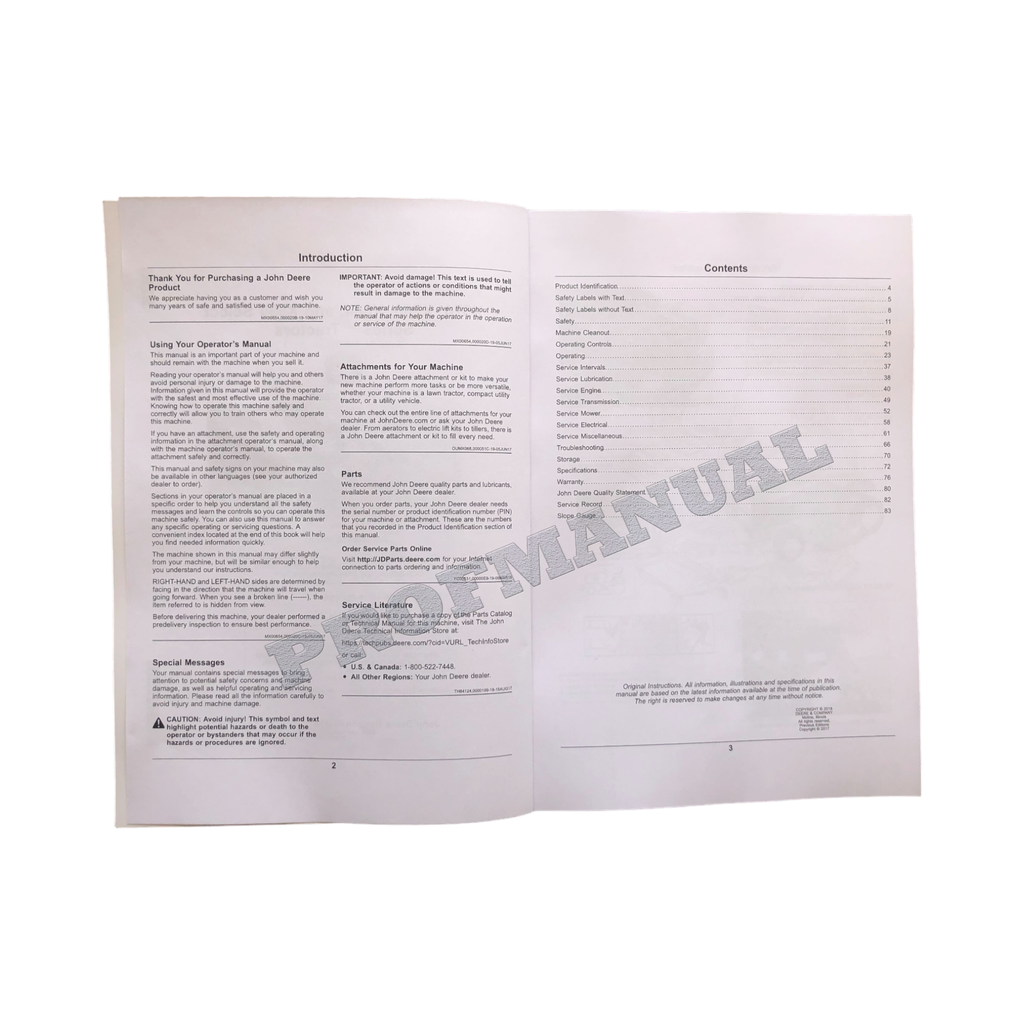 MANUAL DEL OPERADOR DEL TRACTOR JOHN DEERE X570 X580 X584 X590 ¡+BONIFICACIÓN!