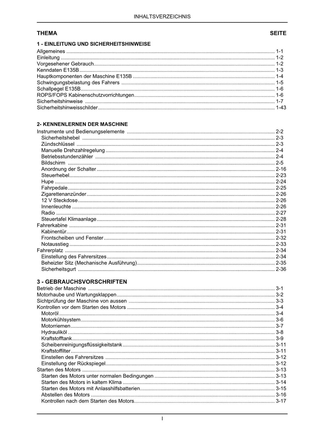 New Holland E135B Bagger Betriebsanleitung