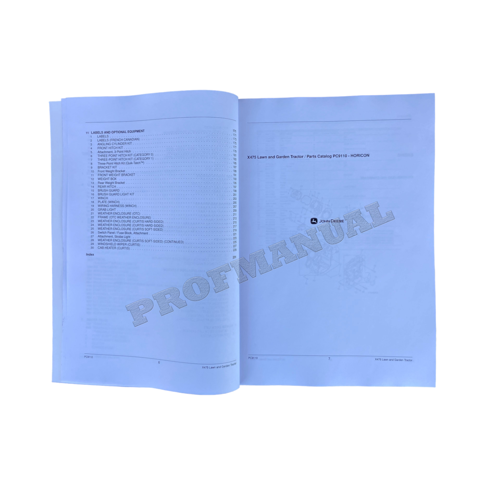 MANUAL DEL CATÁLOGO DE PIEZAS DEL TRACTOR JOHN DEERE X475 