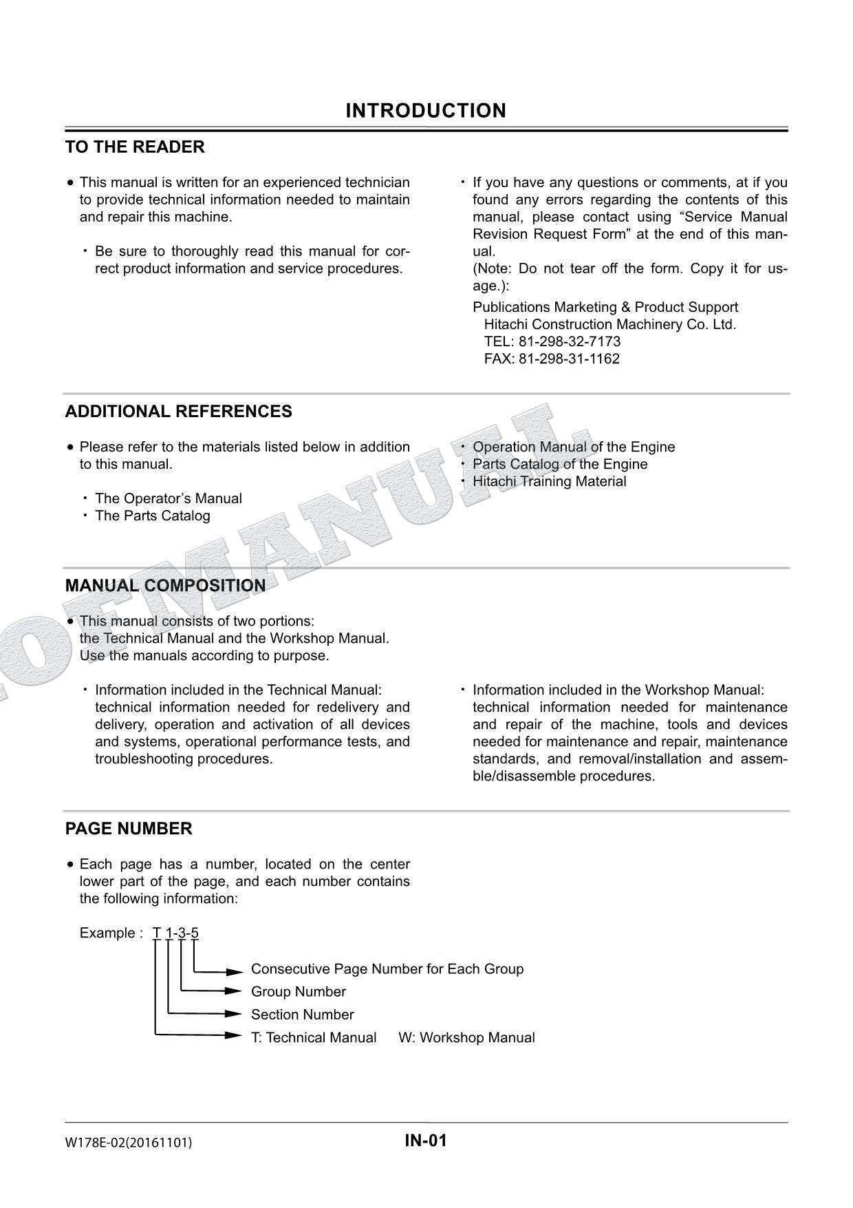 HITACHI ZX225US ZX230 ZX270 Excavator Repair Workshop Service manual