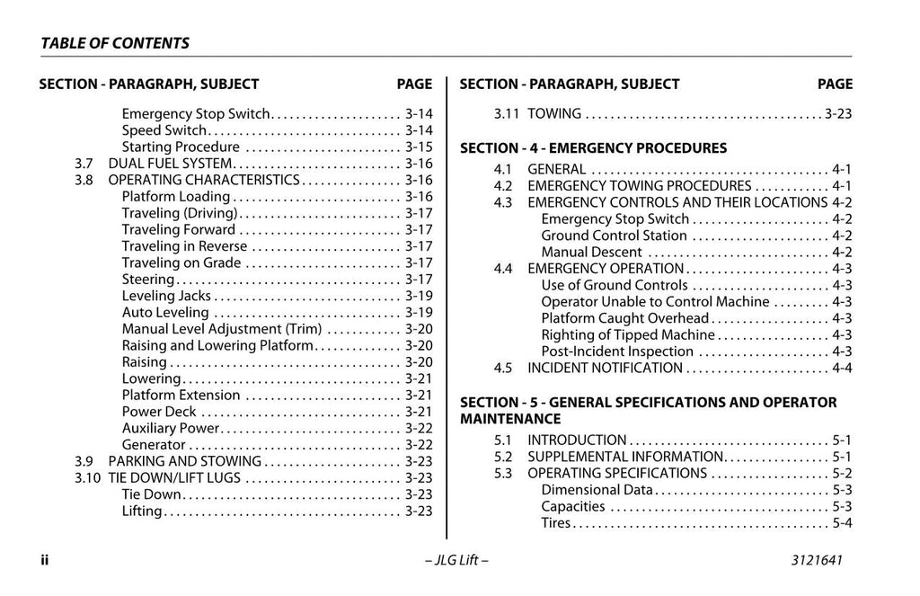 Manual del operador de mantenimiento y operación de elevadores de tijera JLG 3394RT 4394RT 3121641