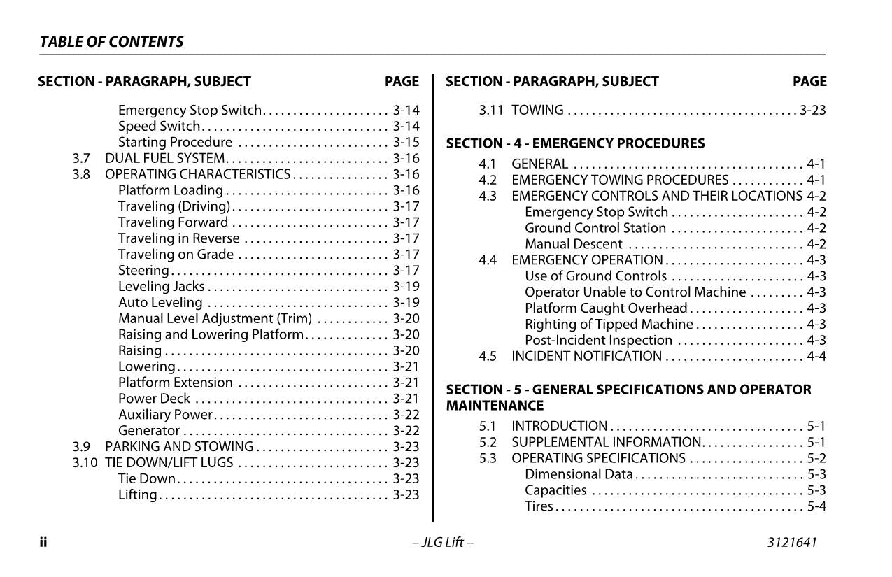 Manual del operador de mantenimiento y operación de elevadores de tijera JLG 3394RT 4394RT 3121641