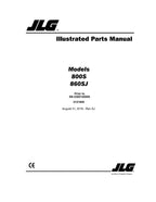 Catálogo de piezas del elevador de pluma JLG 800S 860SJ Manual anterior al 0300140000 3121842