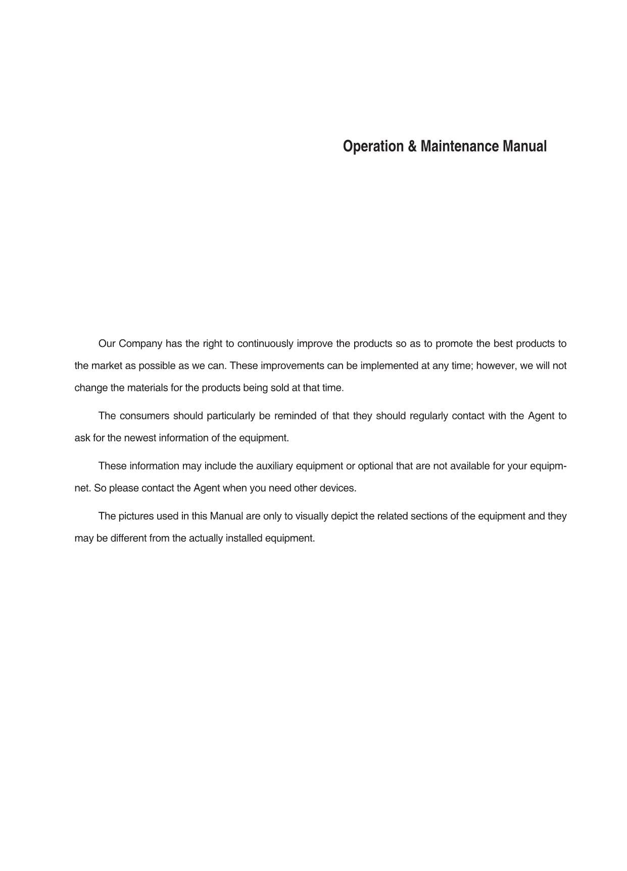 Hyundai HL660V HL665V WHEEL LOADER Operators Maintenance Manual