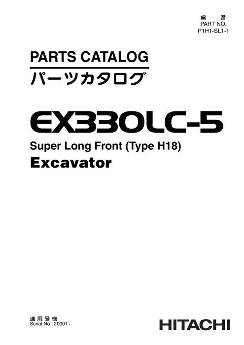 Manual del catálogo de piezas de la excavadora Hitachi EX330LC-5