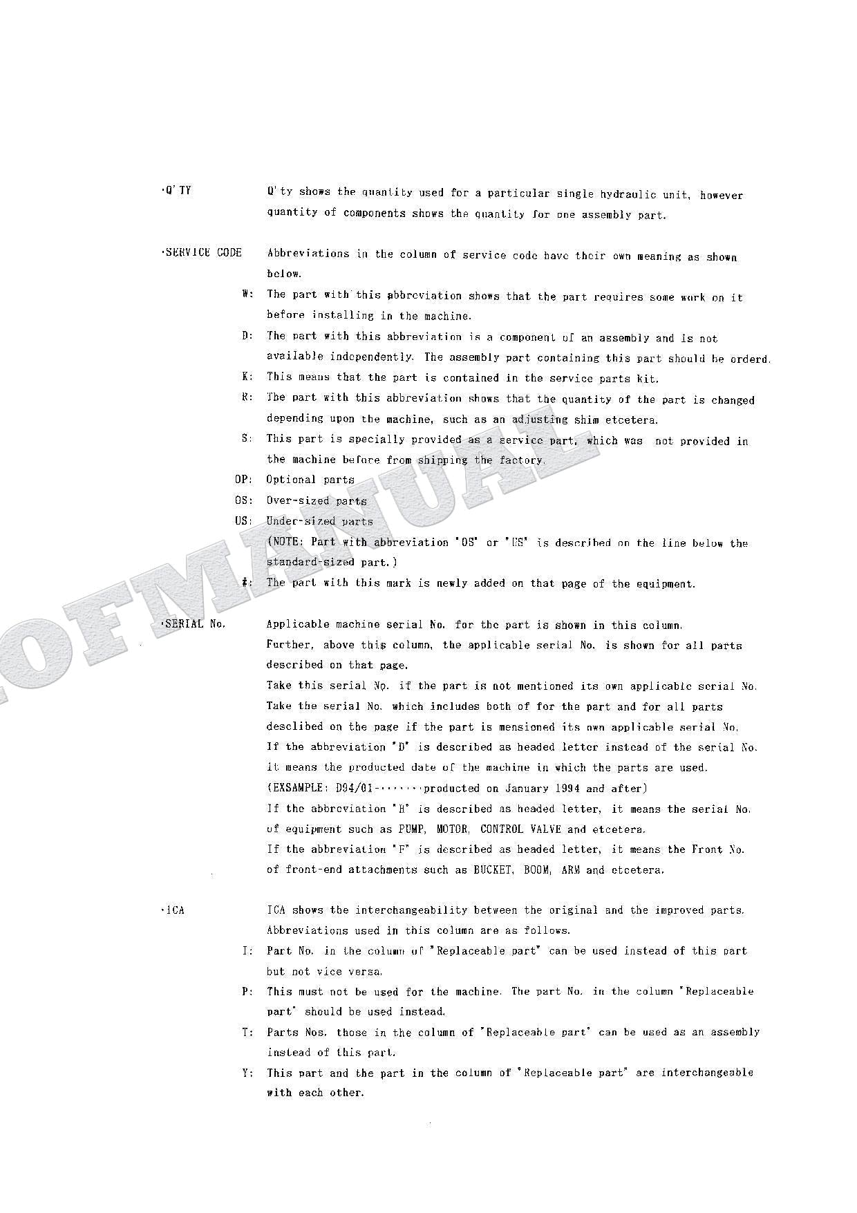 HITACHI EX120-3 Equipment Component Excavator Parts Catalog Manual