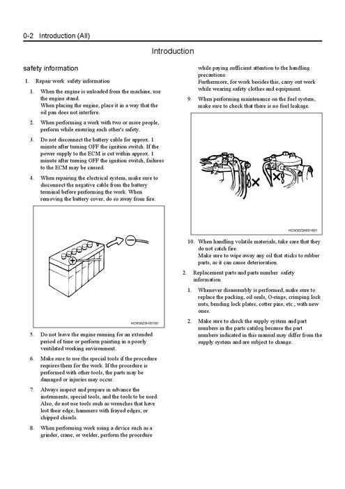 HITACHI 6HK1 ENGINE SERVICE MANUAL EWDDKEN00